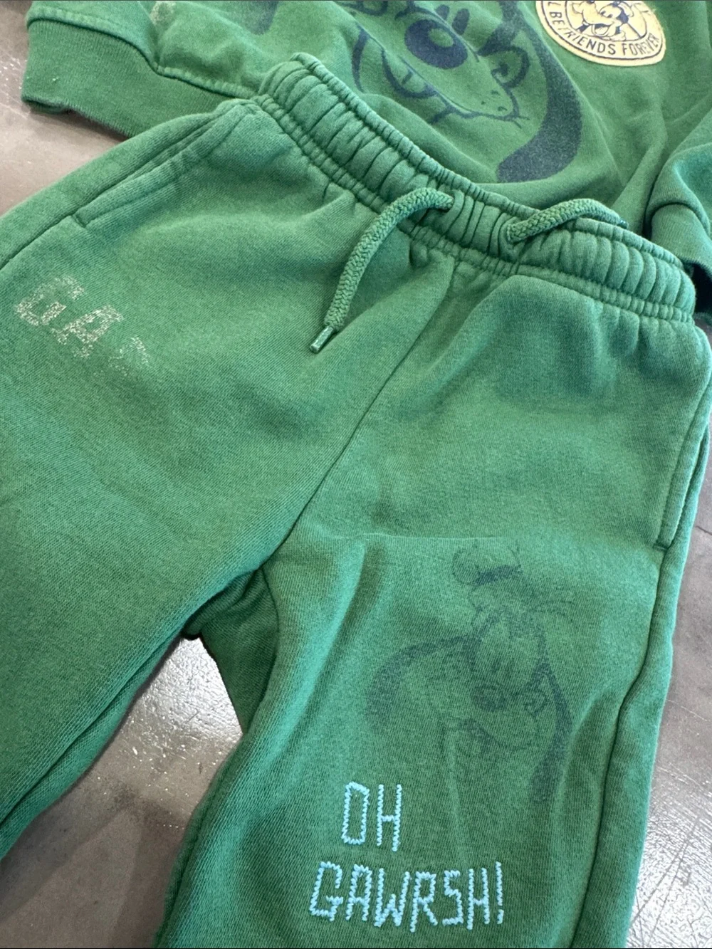 GAP Kids Green Goofy Fleece Jogging Set
